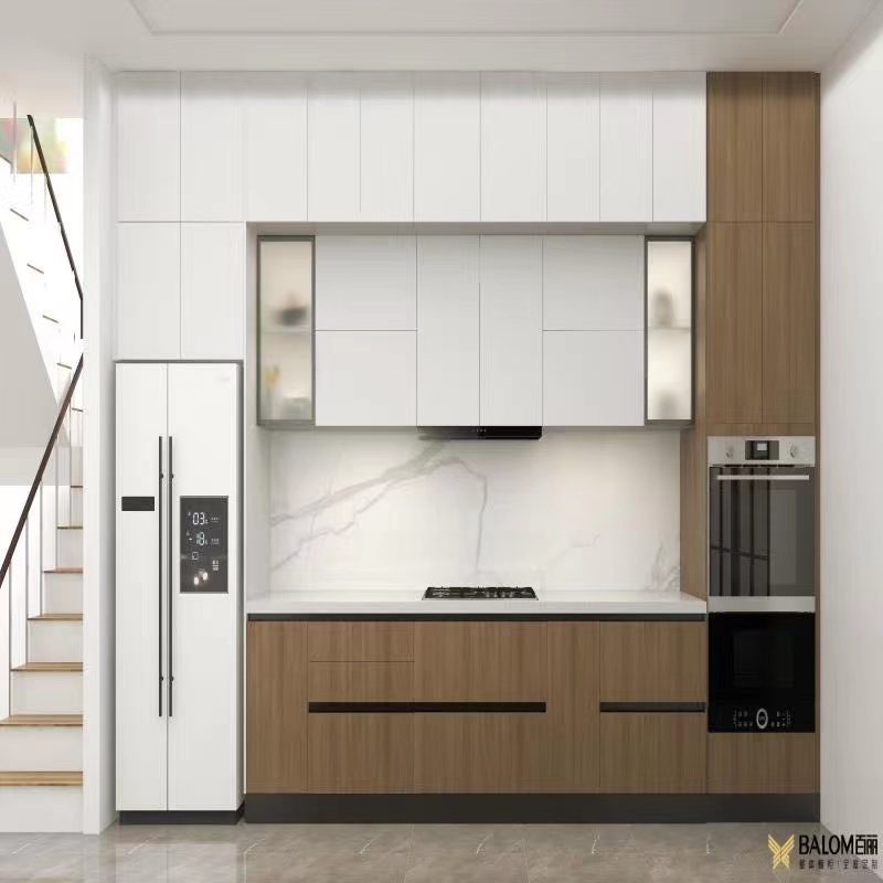 รูปแบบการออกแบบตู้ครัวขนาดเล็กซึ่งแต่ละอันใช้งานได้จริงและสวยงามมาก
